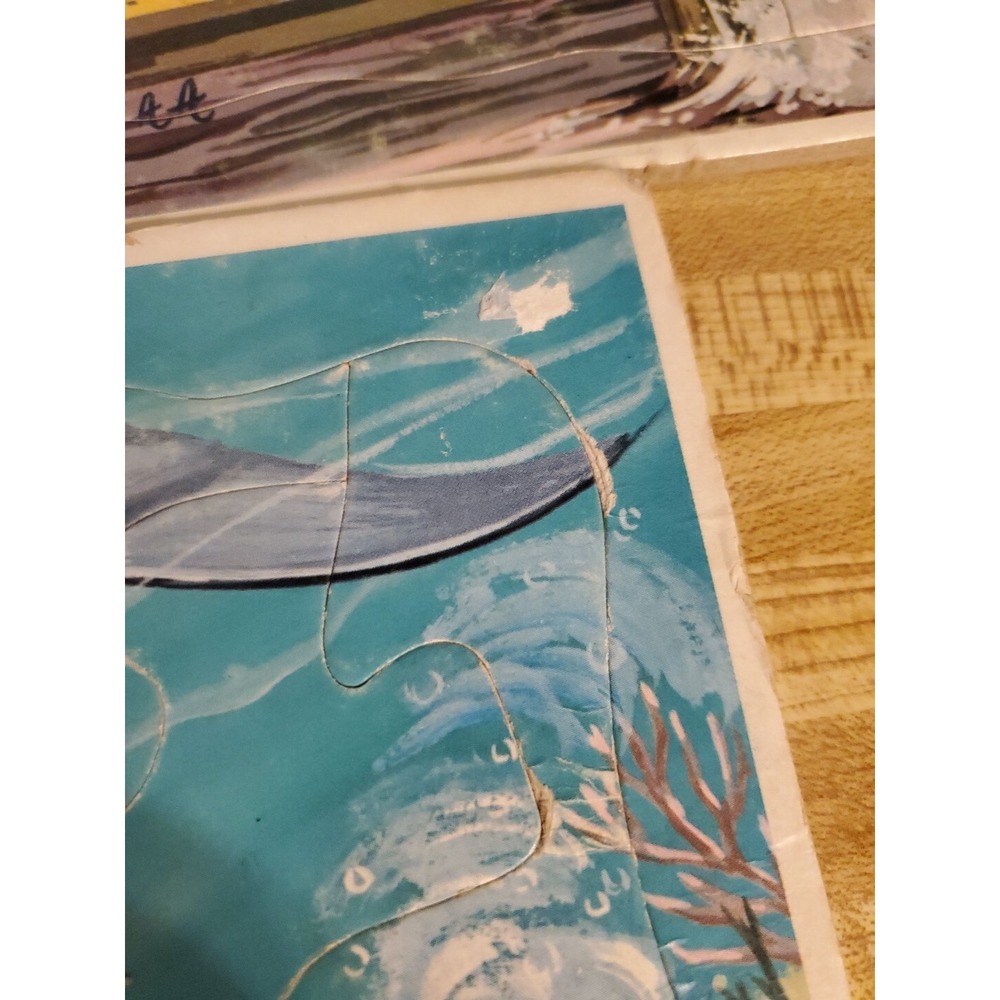 3 Flipper Tray Puzzles Flipper Underwater Adventures Puzzles 1967 - Picture 4 of 6